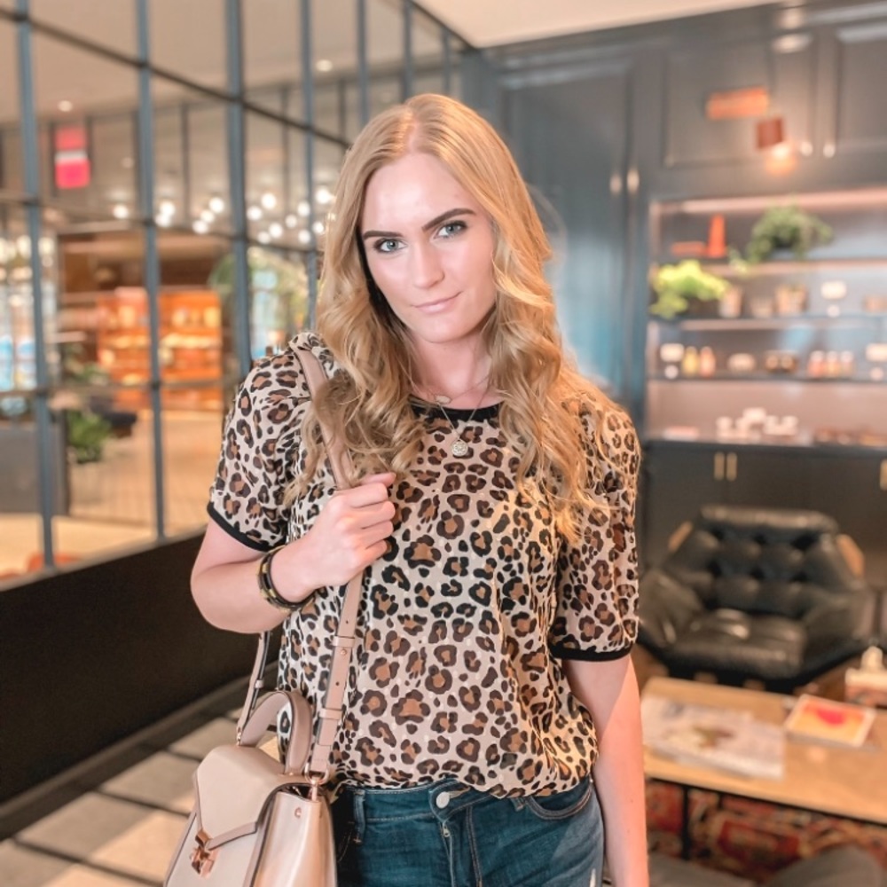 Leopard print top